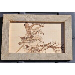Duck, Nature Wood Burned By Hand, No Laser 12x24 Plaque